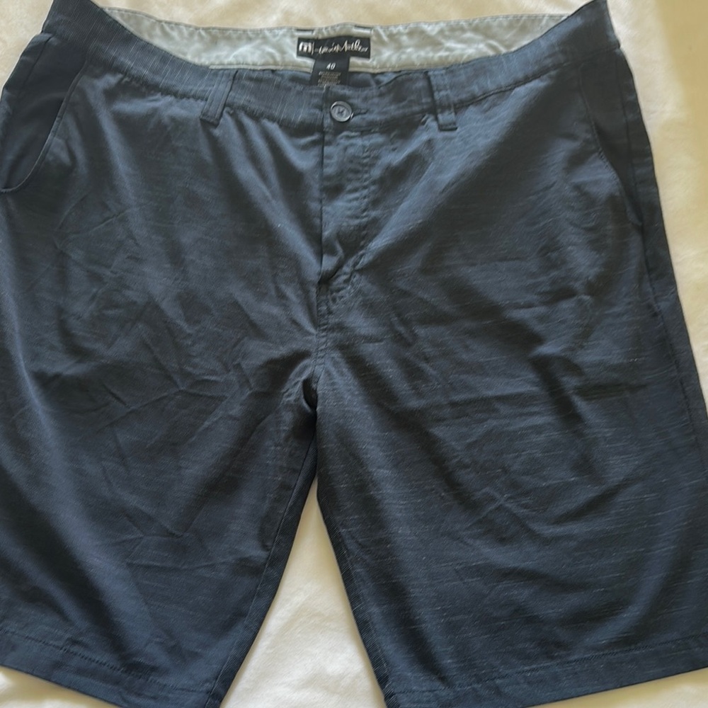Travis Mathew Blue Flat Front Shorts